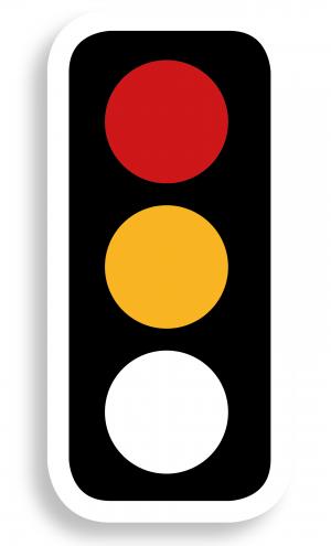 red and amber traffic light