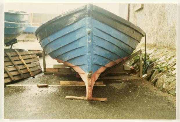 Photograph of a skiff, 'Mary and Susan', at Newcastle, Co. Down