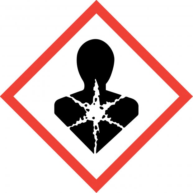 Chemical symbol for serious long term health hazards
