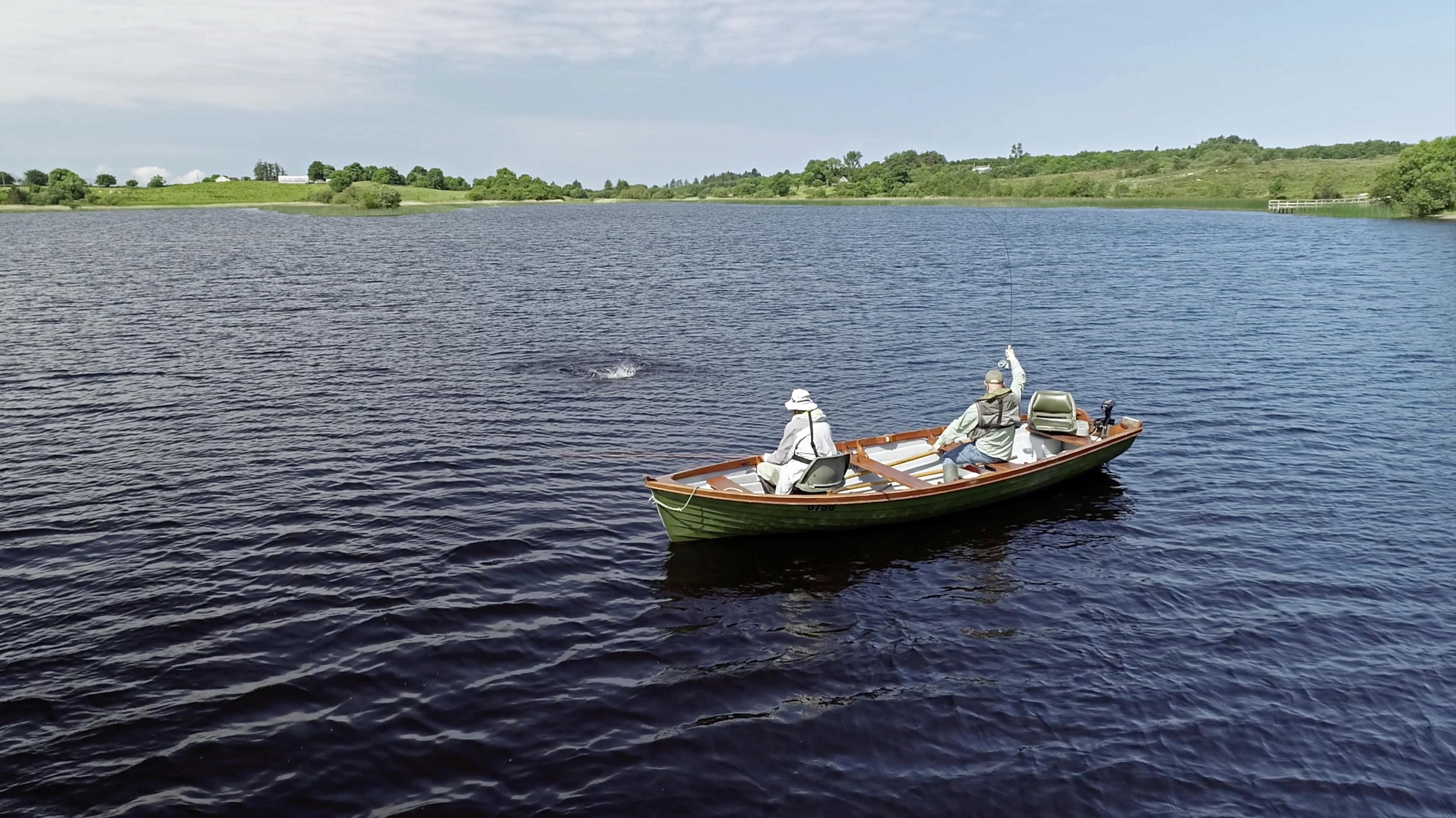 Lough Keenaghan in Northern Ireland offers fly fishing only for brown trout Photo of Lough Keenaghan in Northern Ireland, offers fly fishing only for brown trout