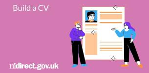 Image of two people looking at a CV.