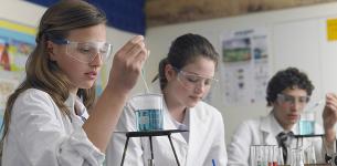 students in lab