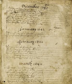 Photo of digitised church record at PRONI in Northern Ireland.
