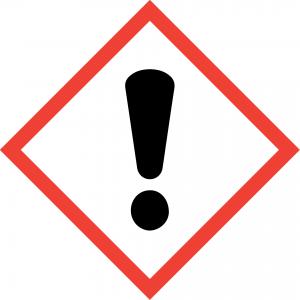 Chemical symbol for harmful skin and eye irritation