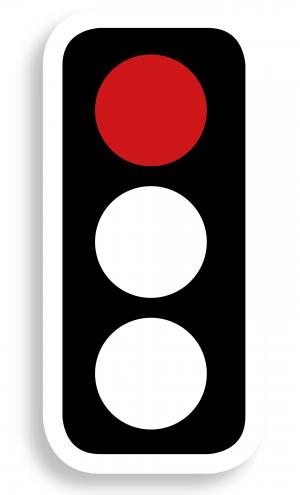red traffic light means stop