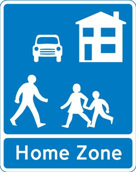 Image of a Home Zone sign