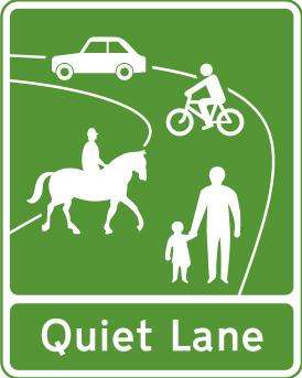 Image of a Quiet Lane sign