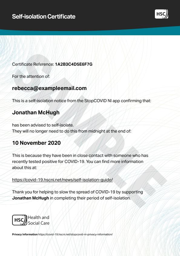 an example of self-isolation certificate an example of self-isolation certificate