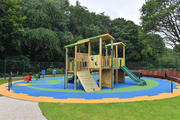 Toddler play area at children's play park at Stormont Estate, Belfast Photo of toddler play area at children's play park at Stormont Estate, Belfast