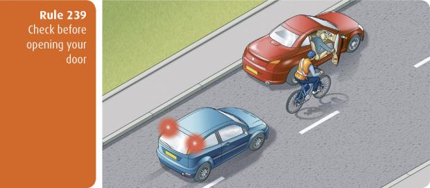 Rule 239 - check before opening your door Highway Code for Northern Ireland rule 239 - check before opening your door