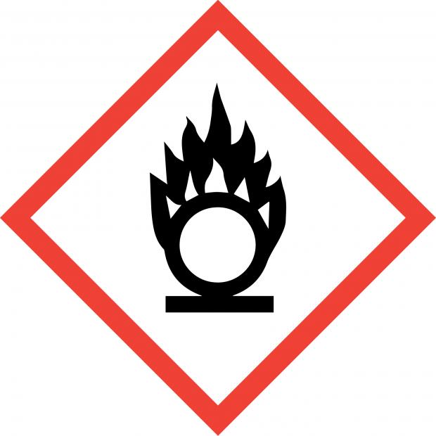 Chemical symbol for increases fire risk