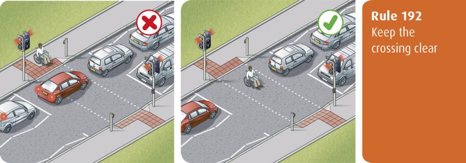 Rule 192 - keep the crossing clear Highway Code for Northern Ireland rule 192 - keep the crossing clear