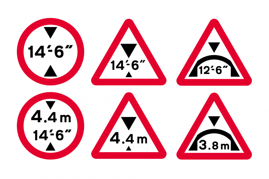 Low bridge signs